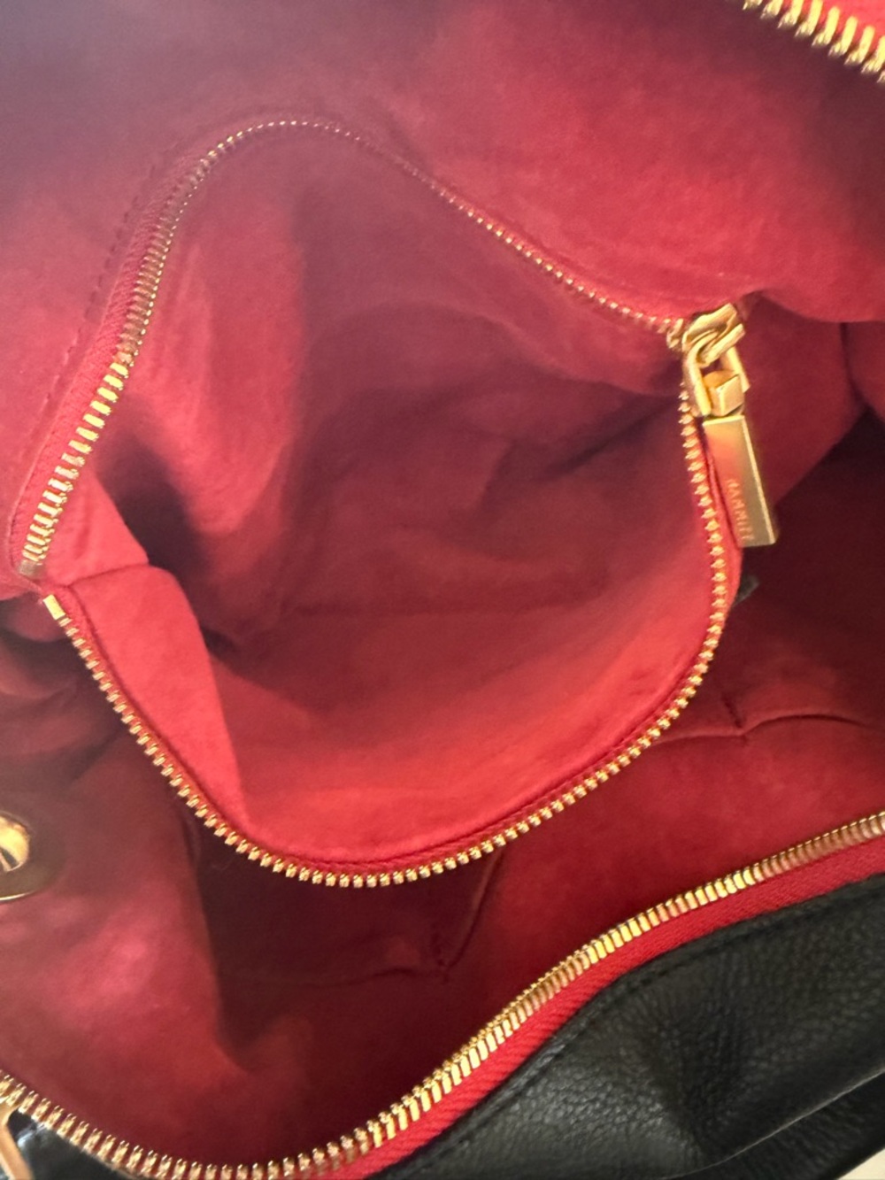 Hammitt Black Leather Tote with Gold Hardware - Picture 6 of 11